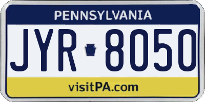 PA license plate JYR8050