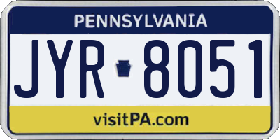 PA license plate JYR8051