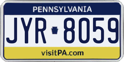 PA license plate JYR8059