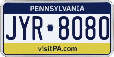 PA license plate JYR8080