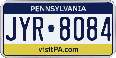 PA license plate JYR8084