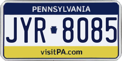 PA license plate JYR8085