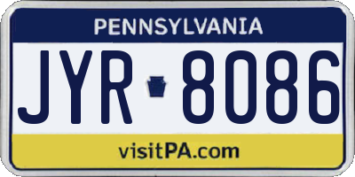 PA license plate JYR8086