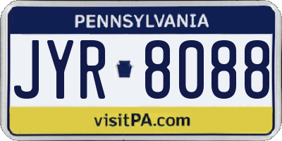 PA license plate JYR8088
