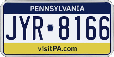 PA license plate JYR8166