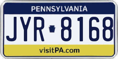 PA license plate JYR8168