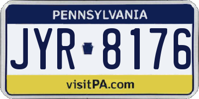 PA license plate JYR8176