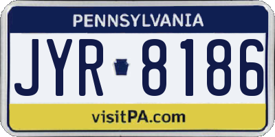 PA license plate JYR8186