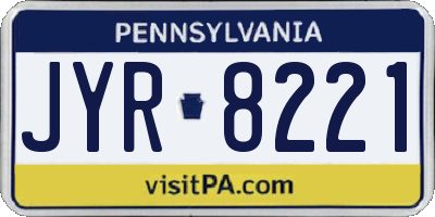 PA license plate JYR8221