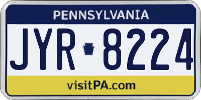 PA license plate JYR8224
