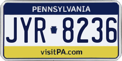 PA license plate JYR8236