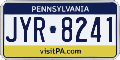 PA license plate JYR8241