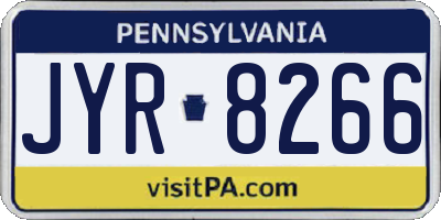 PA license plate JYR8266