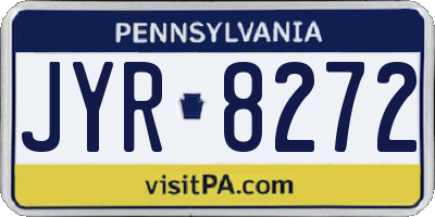 PA license plate JYR8272