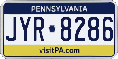 PA license plate JYR8286
