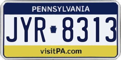 PA license plate JYR8313