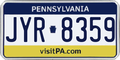 PA license plate JYR8359