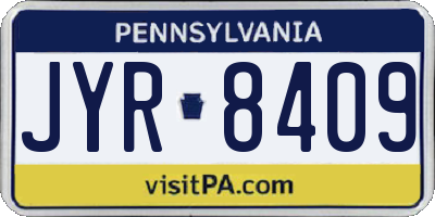 PA license plate JYR8409