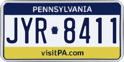 PA license plate JYR8411