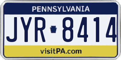 PA license plate JYR8414