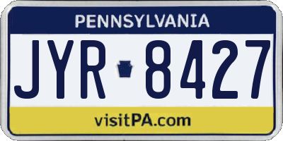PA license plate JYR8427
