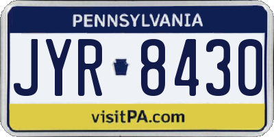PA license plate JYR8430