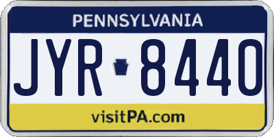 PA license plate JYR8440