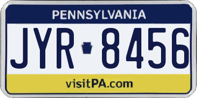 PA license plate JYR8456