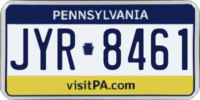 PA license plate JYR8461