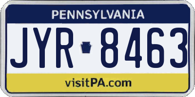 PA license plate JYR8463