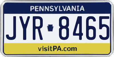 PA license plate JYR8465