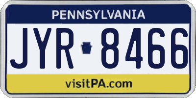 PA license plate JYR8466