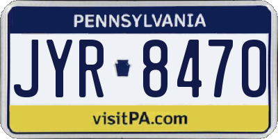 PA license plate JYR8470
