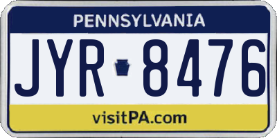 PA license plate JYR8476