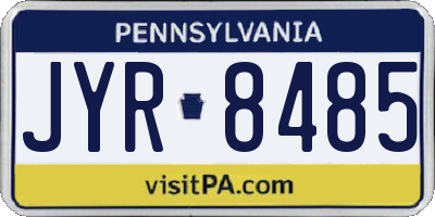 PA license plate JYR8485