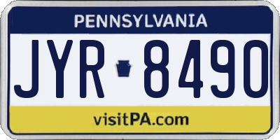 PA license plate JYR8490