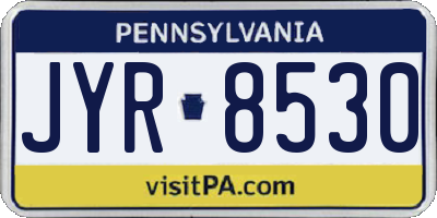 PA license plate JYR8530