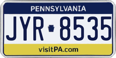 PA license plate JYR8535