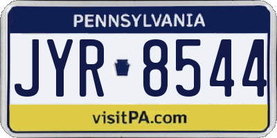 PA license plate JYR8544