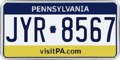 PA license plate JYR8567
