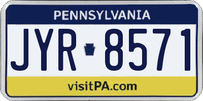 PA license plate JYR8571