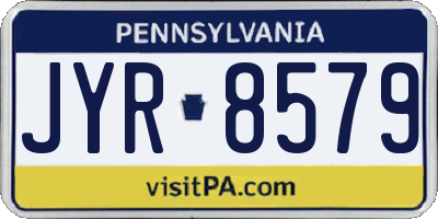 PA license plate JYR8579