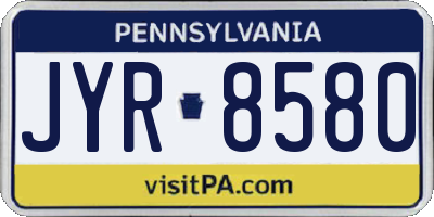 PA license plate JYR8580