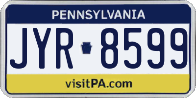 PA license plate JYR8599