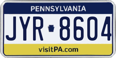 PA license plate JYR8604
