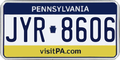 PA license plate JYR8606