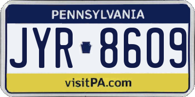 PA license plate JYR8609
