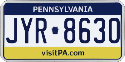PA license plate JYR8630