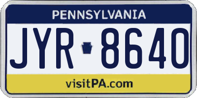 PA license plate JYR8640