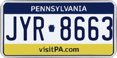 PA license plate JYR8663